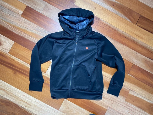 Hurley Youth Dry Wick Athletic Black Track Jacket W Hood Size Small