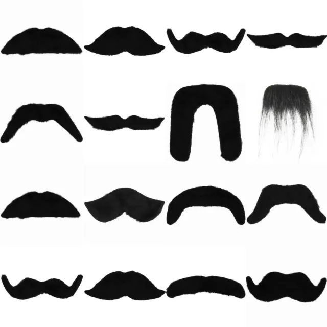 Moustache Fancy Dress Stick On Mustaches Dress Up Funny Stag Hen Party