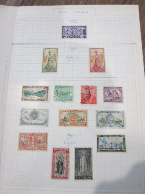 Early NZ stamps 1944-46 Health + Peace set 14 in total CHEAP