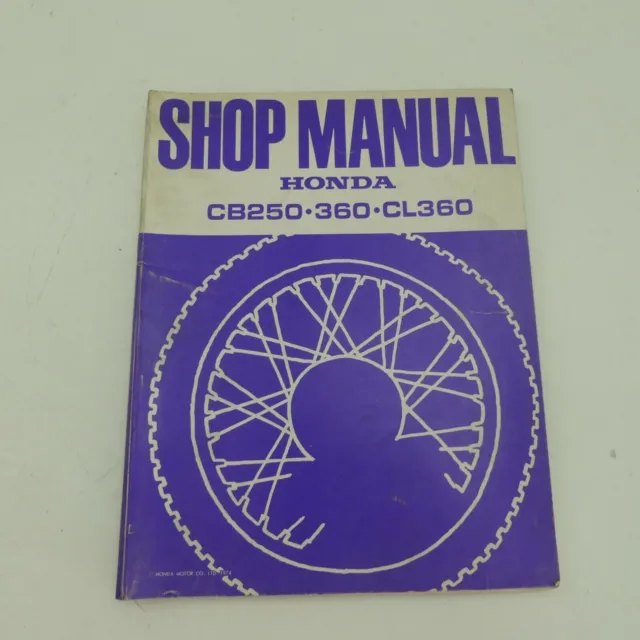 original Honda CB250 360 CL 350 Werkstatthandbuch Reparaturanleitung shop Manual