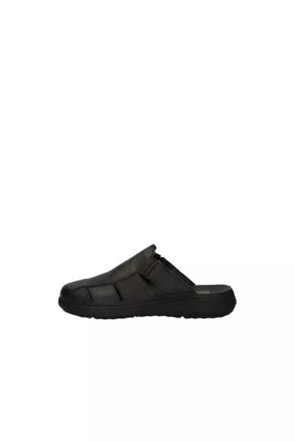SCARPE SANDALO CIABATTE Uomo Robert 83560 1 Pelle Nero Originale
