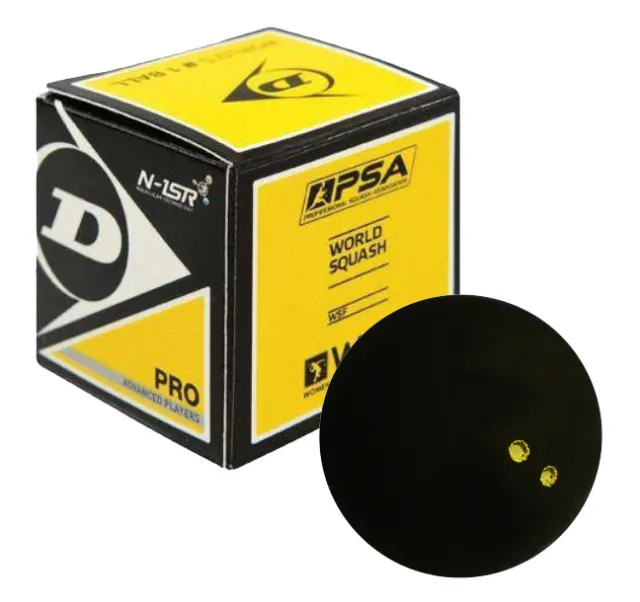 Dunlop Squash Balls - Pro Double Yellow Dot & Competition Yellow & Intro Blue 3