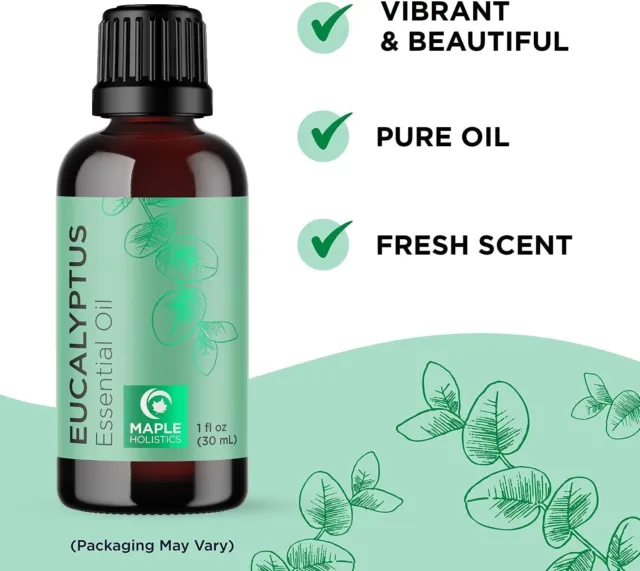 Eucalyptus Essential Oil Home Organic Therapeutic Grade Nails Skin Pure 100%