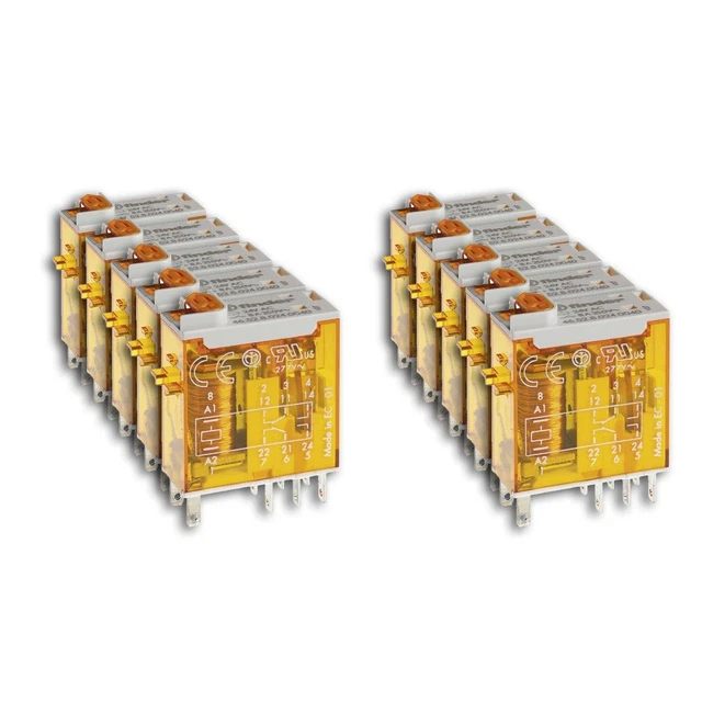 Relè Finder 46.61.8.024.0054 - Supporto plug-in, 24 V AC, 16 A, 1 conversione