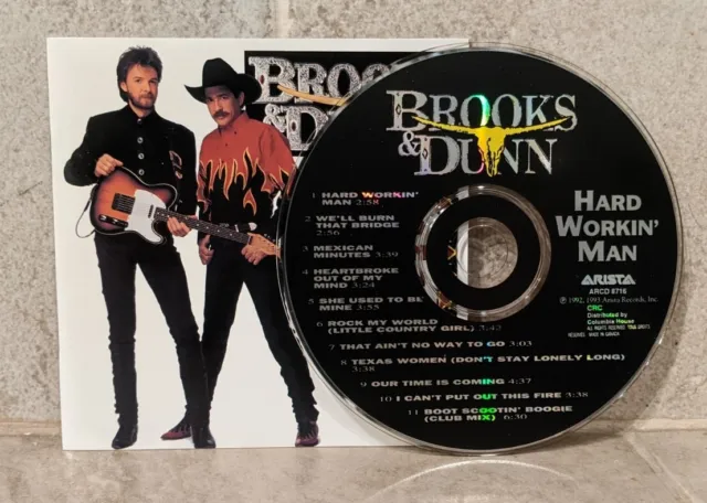 Brooks & Dunn - Hard Workin' Man CD (Disc & Cover Only) 1993 Arista