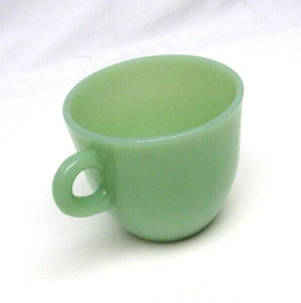 Vintage Lancaster Glass Jade-ite St. Denis 9-ounce Breakfast Cup NOS