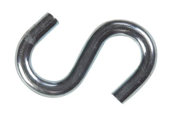 Hampton 02-3484-118 Zinc-Plated Silver Steel Small S-Hook 250 lbs. (Pack of 20)