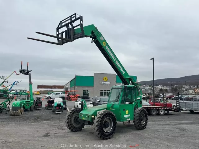 2015 Skytrak 6042 6,000 lb Telescopic Reach Forklift Telehandler Cab Aux bidadoo