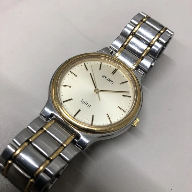SEIKO Spirit 7N01-6A70 Quartz Gold Men's Watch Working