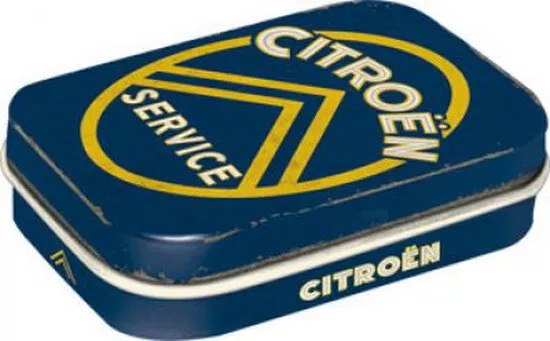 NOSTALGIE Pillendose CITROEN SERVICE mit Pfefferminzdragees NEU OVP