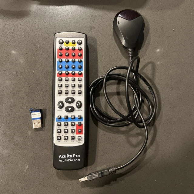 Acuity Pro v9 Visual Acuity Chart Software + Key + USB Receiver + Remote - Used