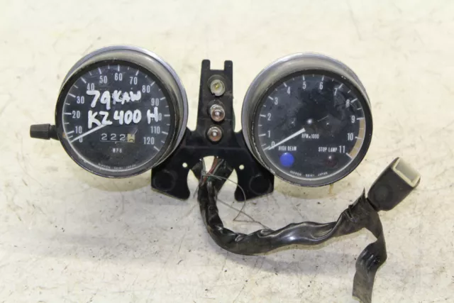 1979 Kawasaki Kz400 Gauges Meter Speedo Tach Speedometer Gauge