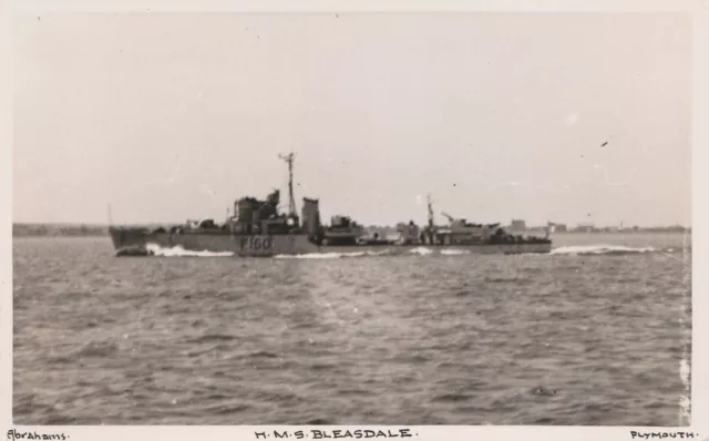 Original Photograph Royal Navy. HMS "Bleasdale" Destroyer. Served WW11. 1950