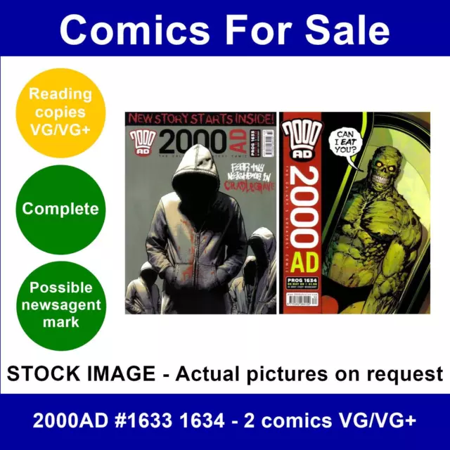 2000AD #1633 1634 - 2 comics VG/VG+