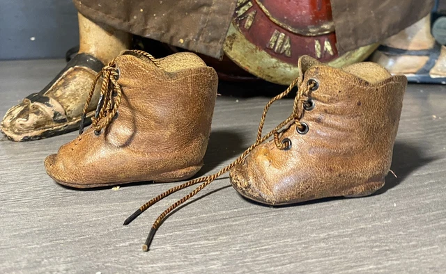 Paire De Chaussures Anciennes Pour Poupée Ancienne Jumeau Sfbj 2