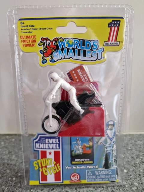 Smallest Cycle EVEL KNIEVEL WORLDS Smallest Stunt Cycle set £30.00 - PicClick UK