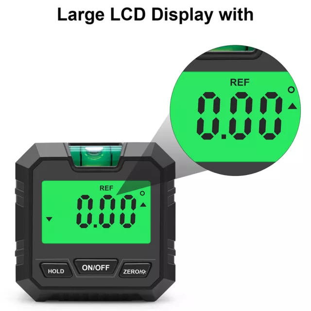 Magnetic Digital Level Box LCD Angle Finder Protractor Inclinometer Bevel Gauge✳