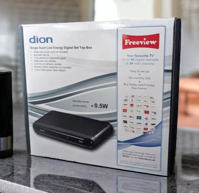 DION Digital TV Freeview Set Top Box with Remote Control BRAND NEW AND BOXED