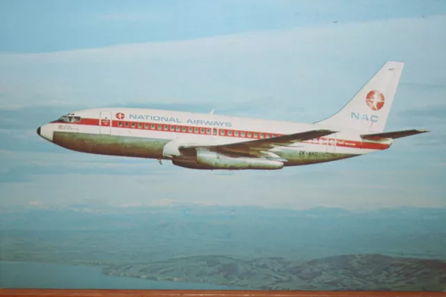 AK Airliner Postcard  Flugzeug NAC NATIONAL AIRWAYS B.737 airline issue