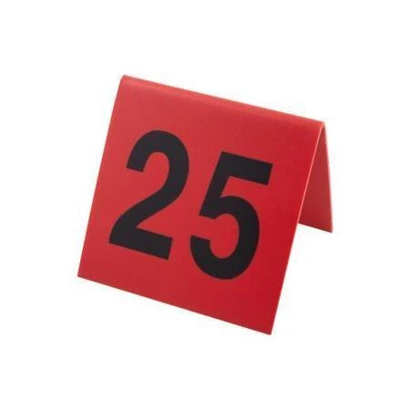 CAL-MIL 226 Red Table Tent Set - 1-25