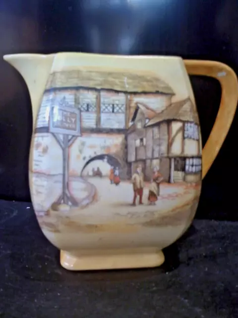 Rare Vintage Lancaster & Sons Ltd Hanley Jug The Jolly Drover Inn hairline crack