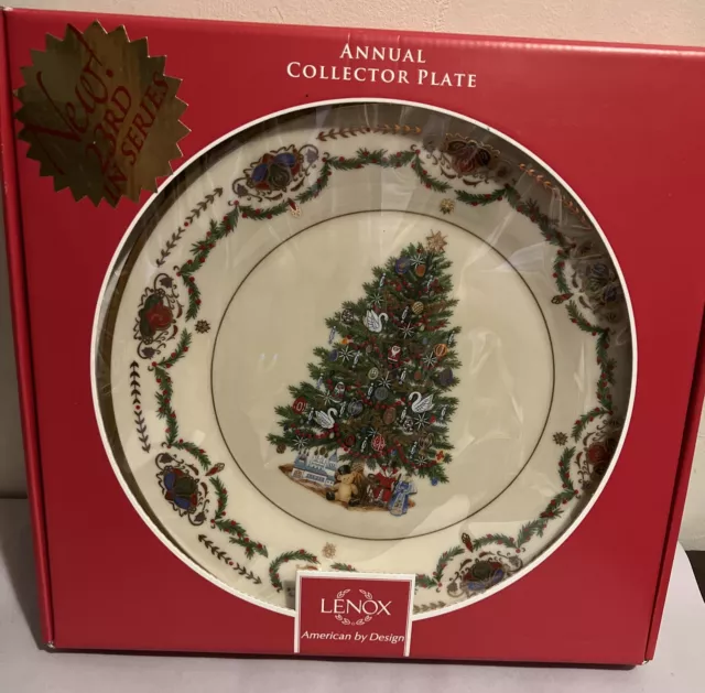 LENOX Annual Collector Plate Christmas Trees Around The World 1996 NIB