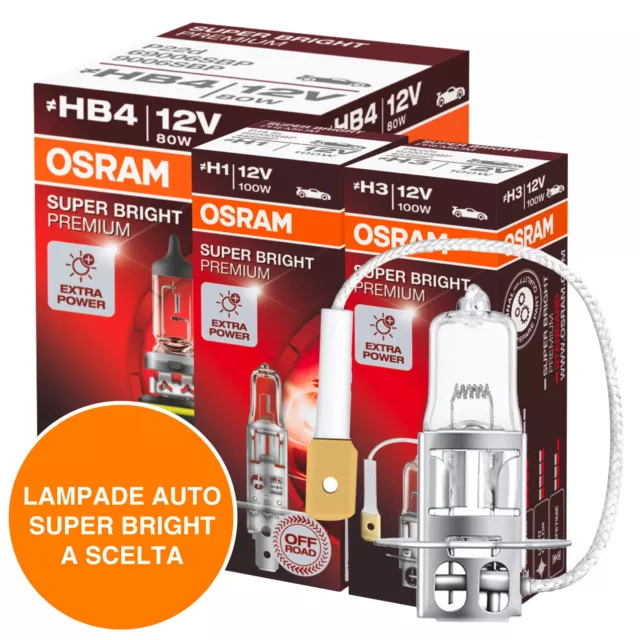 Osram Lampade Alogene Super Bright Premium Off Road Extra Power per Fari Auto