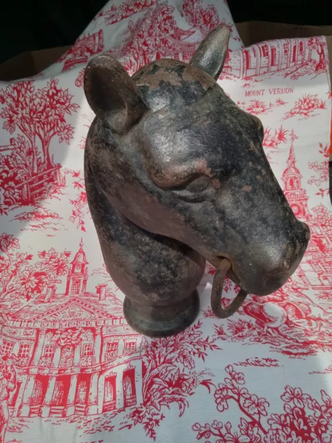 Vintage/Antique Cast Iron Horse Hitching Post from the Amish (SEE DESCRIPTION)