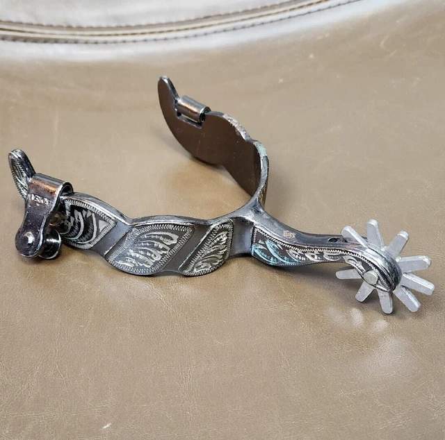 ONE Winchester Hand Forged Spur Engraved Western Single