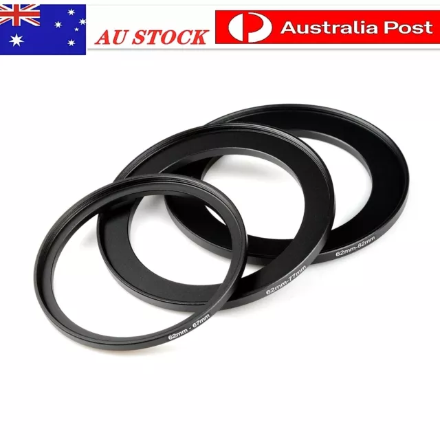 62-67mm,62-72mm,62-77mm,62-82mm Step Up rings, 62mm Lens Size,