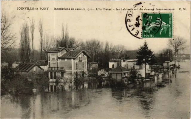 CPA JOINVILLE-le-PONT L'Ile Fanac INONDATION 1910 (600356)
