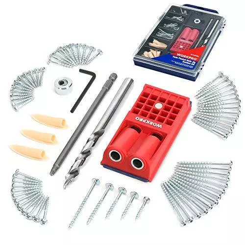 WORKPRO 120 PEZZI Kit di Dima per Fori a Tasca, Guida di Foratura EUR 39,23  - PicClick IT