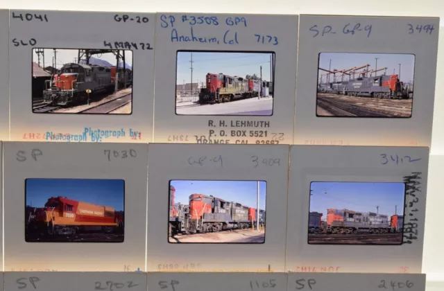 Lot of 20 Railroad Slides - SP Southern Pacific Diesel Locomotives - 35mm Color 3