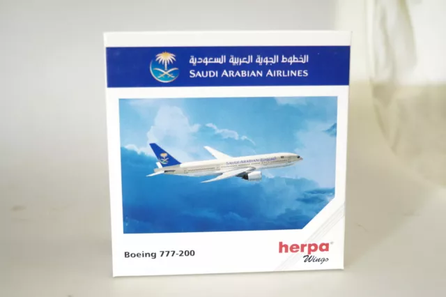 1:500 Herpa Wings 506373 Saudi Arabian Airlines Boeing 777-200, neuw./ovp