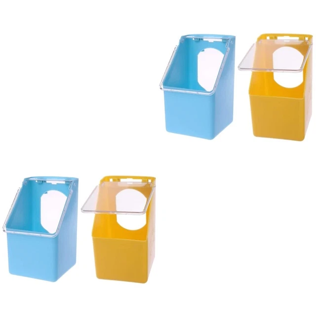4 Pcs Pigeon Hanging Box Blue Accessories Feeder Home Pet Simple