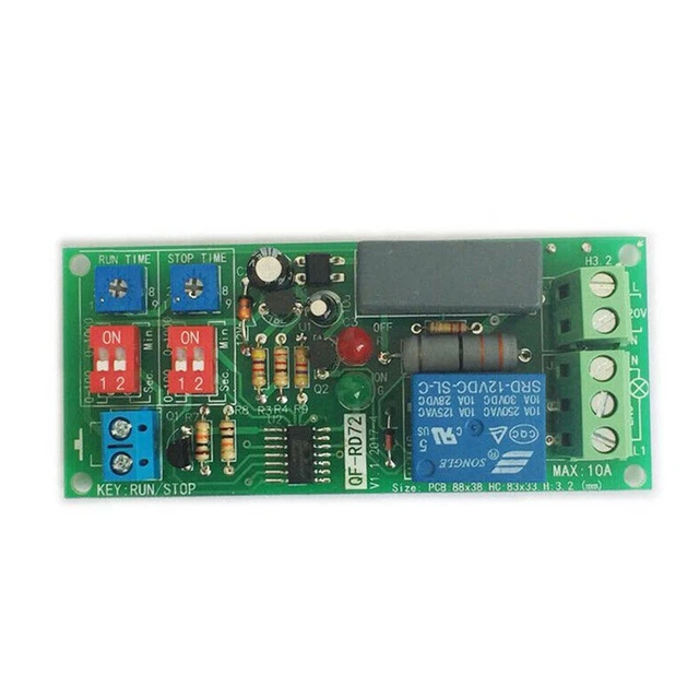 Minuterie AC110V 120V/220V cycle infini - retard marche/arrêt temps-relais - mo