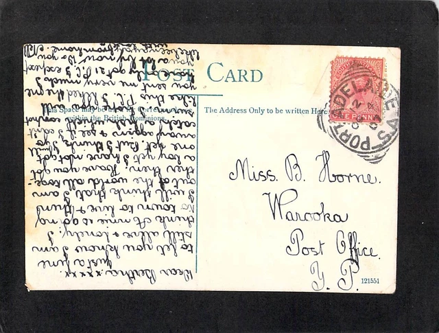 B6636 Australia SA Botanic Gardens Fountain Adelaide SqC pu1907 vintage postcard 2