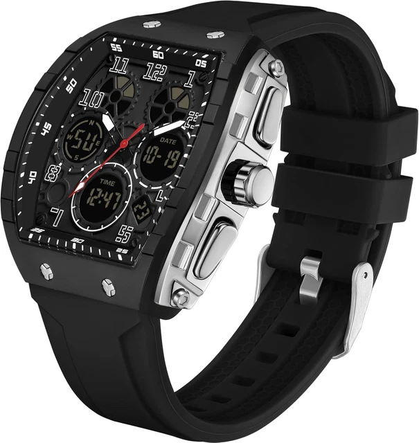 Orologio Digitale Sportivo Militare Uomo - Impermeabile, Retroilluminazione LED, Funzioni Multifunzione - Foto 2