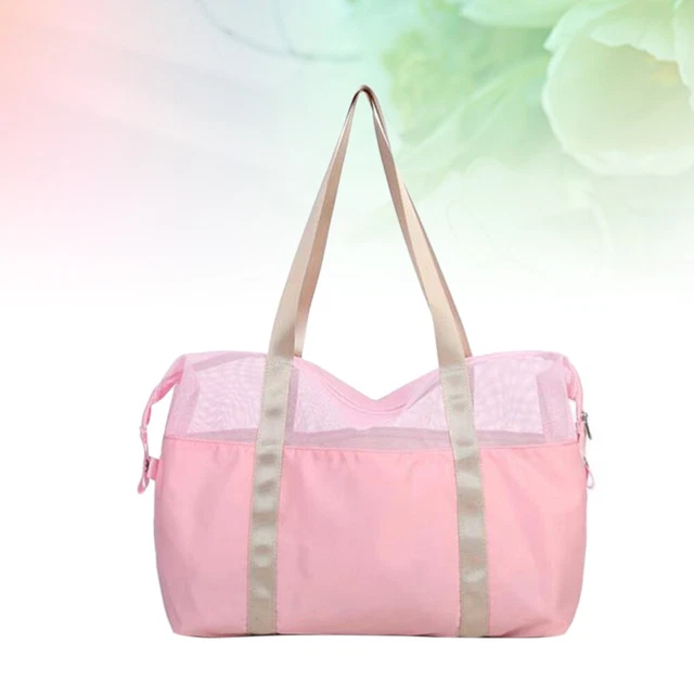 Sac Fourre-tout Plage Vintage Années 90 - Jaune, Toile De Coton, Doublure Imperméable - Occasion