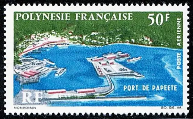 Französisch Polynesien 1966 Schiffe' Harbor Sc #C43 MNH Cv $ 15.00