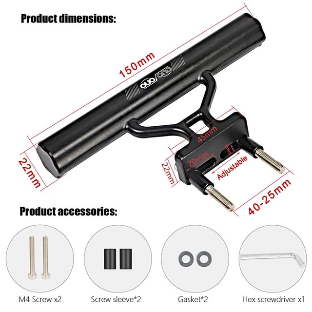 01 02 015 Guidon de Repose-Vélo, Repose-Pouce Guidon Universel Mini pour VTT(Rouge