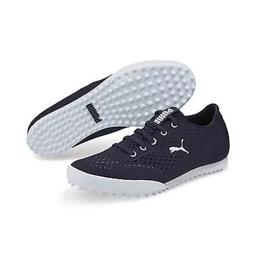 Puma Monolite Fusion Slip-On Femmes Chaussures de Golf Bleu Marine/Blanc