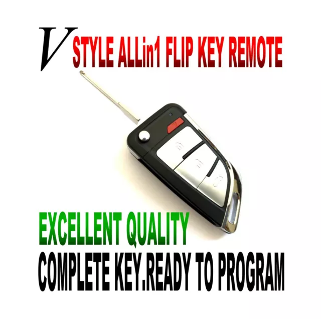 V-Style Flip Remote For 2001-2004 Corvette C5 Koblear1Xt Keyless Fob Vats Key