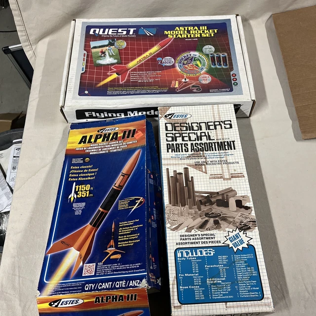 ESTES DESIGNERS SPECIAL Parts Model Rocket Kit 1463 Alpha 3 Astra 3