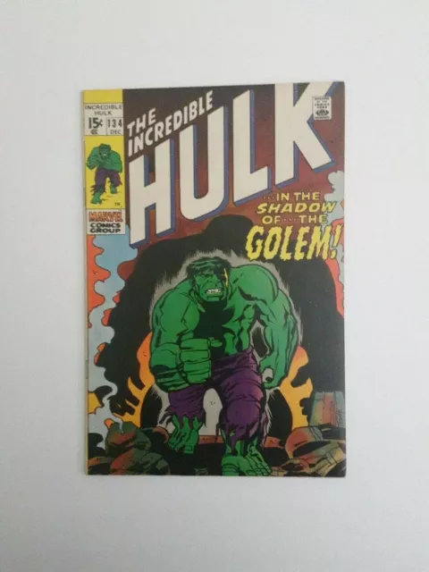 Hulk 134, (Marvel, Dec 1970), FN/VF, (7.0), 1st appearance The Golem, 1st Print