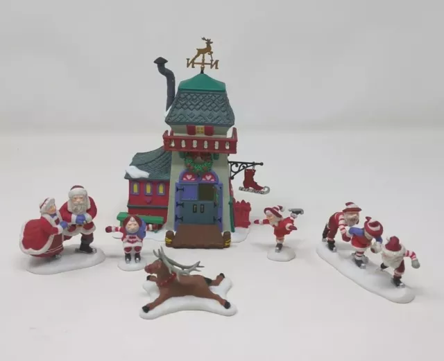 Dept 56 North Pole - “Peppermint Skating Party” 8 PC Complete Set #56363