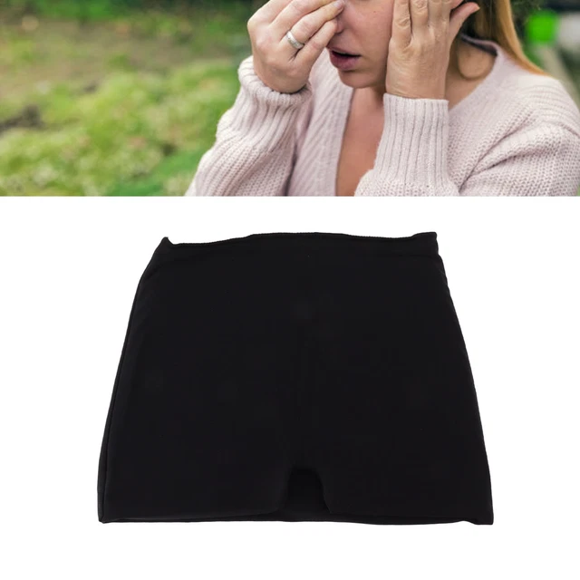 (Le Noir) Casquette Migraine 1 Couche Flexible Thérapie Froide Chaude