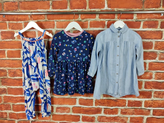 Pacchetto Ragazze Età 2-3 Anni Next M&S Camicia Abito Tuta Romper Set Estivo 98Cm