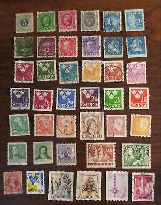 Sweden Stamp Lot of  48. Scott's #s 22//1323. Used to MH. sal's stamp store.