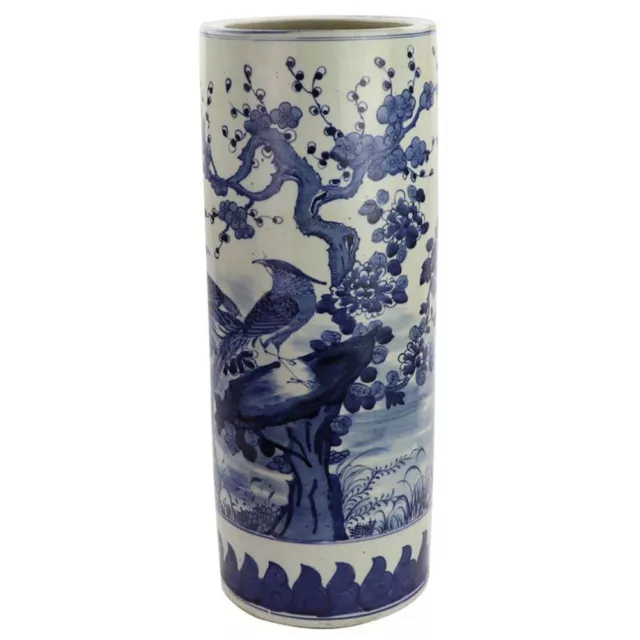 NEW Florabelle Shu Hand Painted Porcelain Umbrella Stand